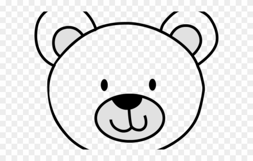 880x560 Simple Bear Face Drawing Clipart - Bear Face Drawing