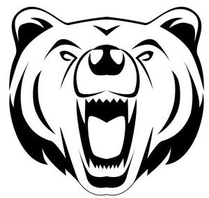 300x284 Tattoo Wild Bear Head Decal Vinyl Sticker Laptop Wall Hood - Bear Head Drawing