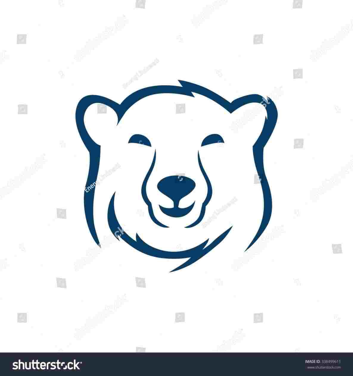 1185x1264 head polar bear head drawing polar bear sketch stock vector - Bear Head Drawing