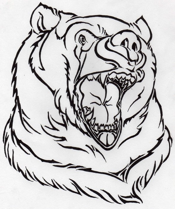600x717 How To Draw A Bear Head Easy - Bear Head Drawing