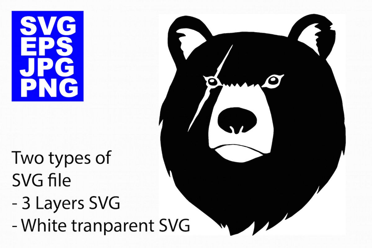 1200x800 Bear Head - Bear Head Drawing