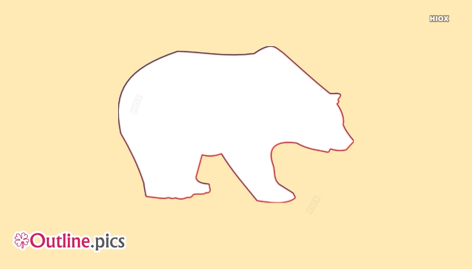 934x534 polar bear outline drawing outline pics - Bear Outline Drawing