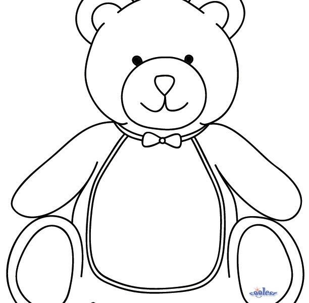 612x600 teddy bear coloring outline drawing teddy bear google search - Bear Outline Drawing