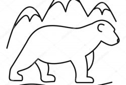 250x170 Polar Bear Outline Drawing Printable Coloring - Bear Outline Drawing