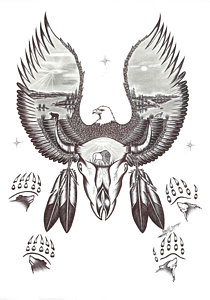 210x300 bear paw drawings fine art america - Bear Paw Drawing