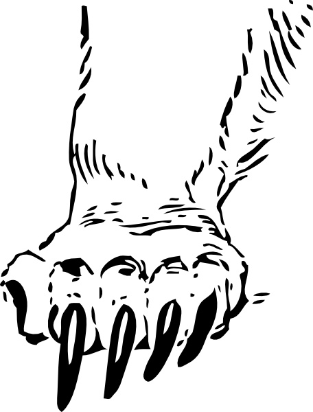 456x600 grizzly bear paw clip art free vector in open office drawing - Bear Paw Drawing