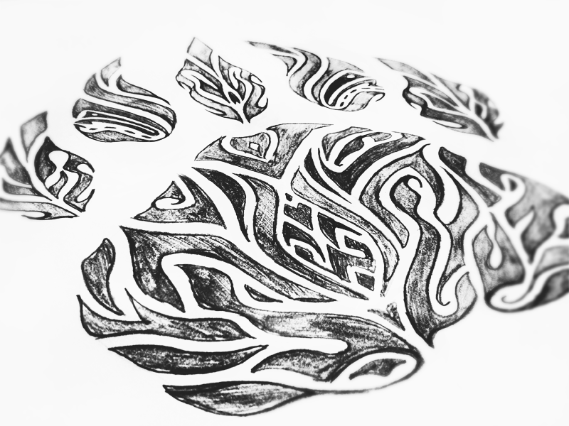 800x600 tribal bear paw - Bear Paw Drawing