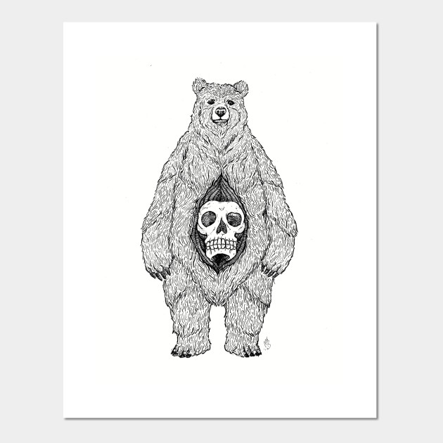 630x630 Bear Skull Belly - Bear Skull Drawing