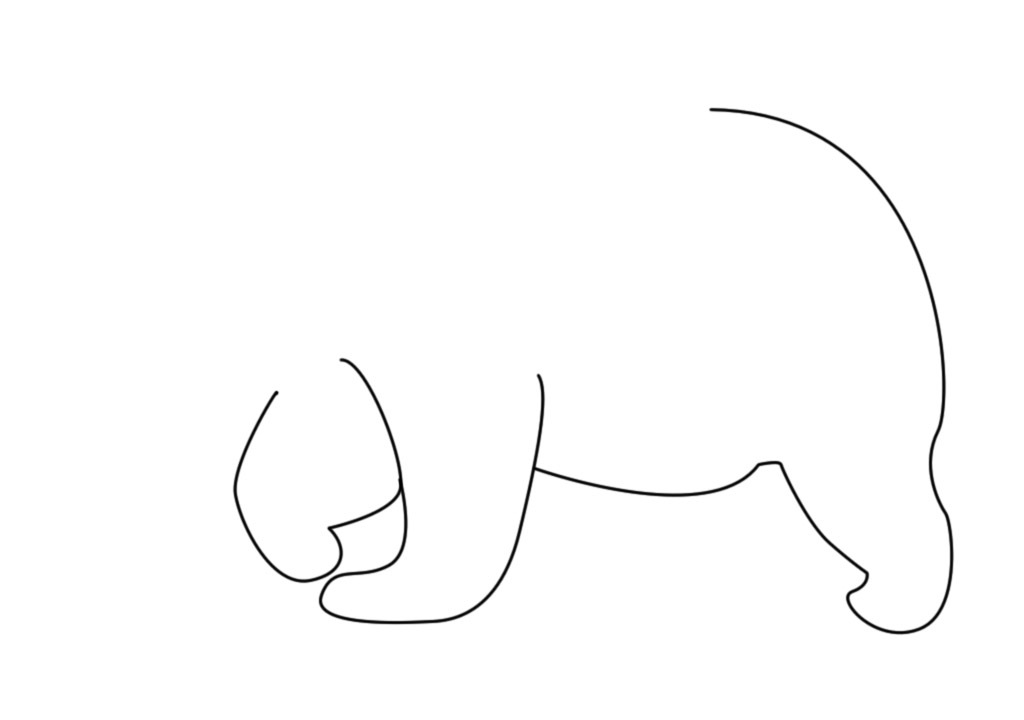 1024x720 How To Draw Polar Bear Drawing - Bear Standing Up Drawing