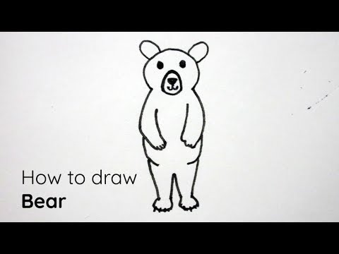 480x360 How To Draw A Grizzly Bear Standing Up - Bear Standing Up Drawing