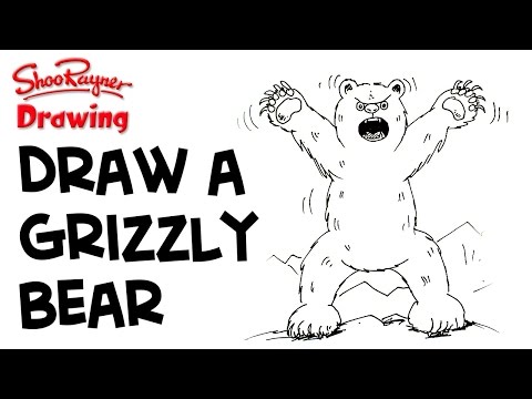 480x360 How To Draw An Angry Grizzly Bear! Drawing School Shoo Rayner - Bear Standing Up Drawing