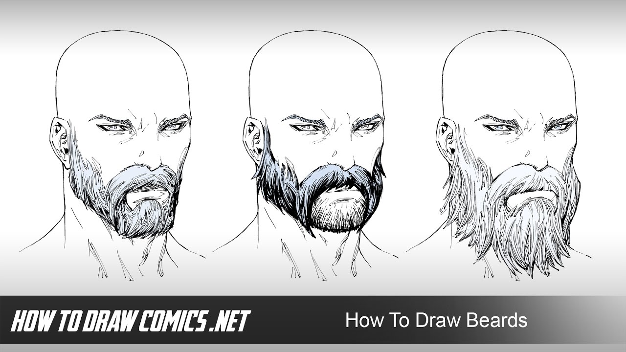 1280x720 how to draw beards and facial hair - Beard Drawing