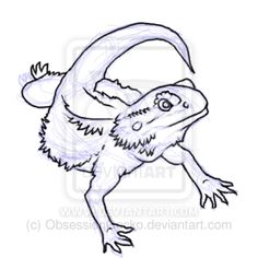 236x236 How To Draw A Bearded Dragon, Bearded Dragon Lizard Step Clip - Bearded Dragon Drawing