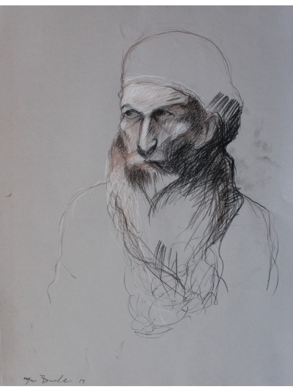 600x800 Drawing Of A Bearded Man - Bearded Man Drawing