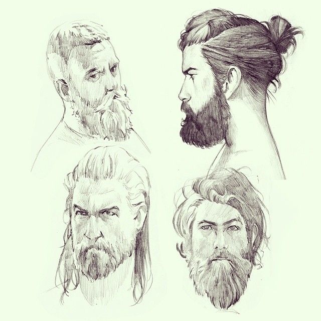 640x640 Manequim Sketching While Working On Some Bigger Project - Bearded Man Drawing