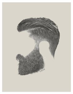 236x305 bearded man sketch art artwork drawing arts undercut hair - Bearded Man Drawing