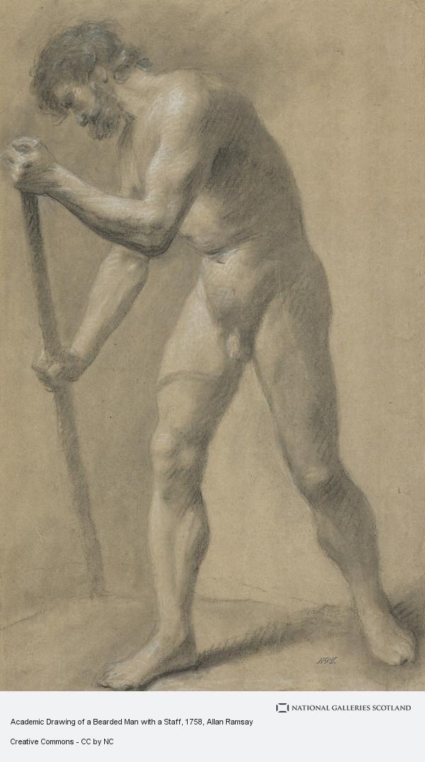 600x1077 academic drawing of a bearded man with a staff national - Bearded Man Drawing