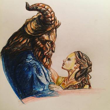 375x375 beauty and the beast drawing drawing - Beast Drawing