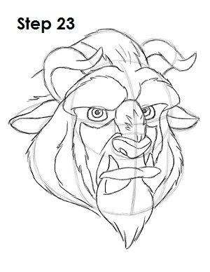 300x388 draw beauty's beast in drawings, disney - Beast Drawing