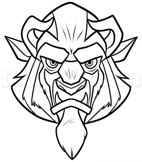 457x520 learn how to draw beast easy, disney characters, cartoons, draw - Beast Drawing