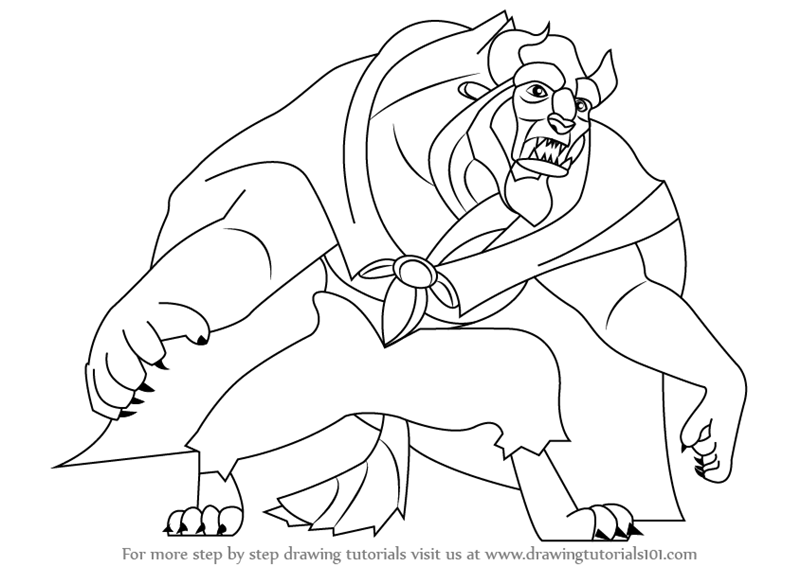 800x566 learn how to draw beast from beauty and the beast - Beast Drawing