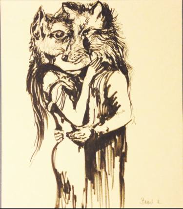 375x429 lovers - Beast Drawing