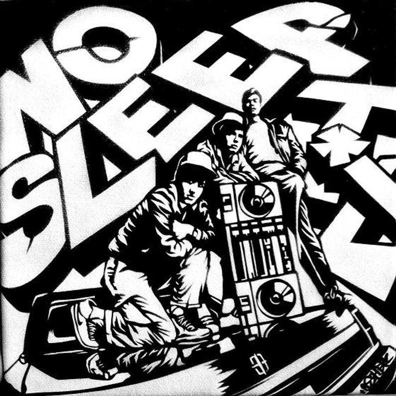 794x793 beastie boys no sleep til brooklyn stencil art print etsy - Beastie Boys Drawing