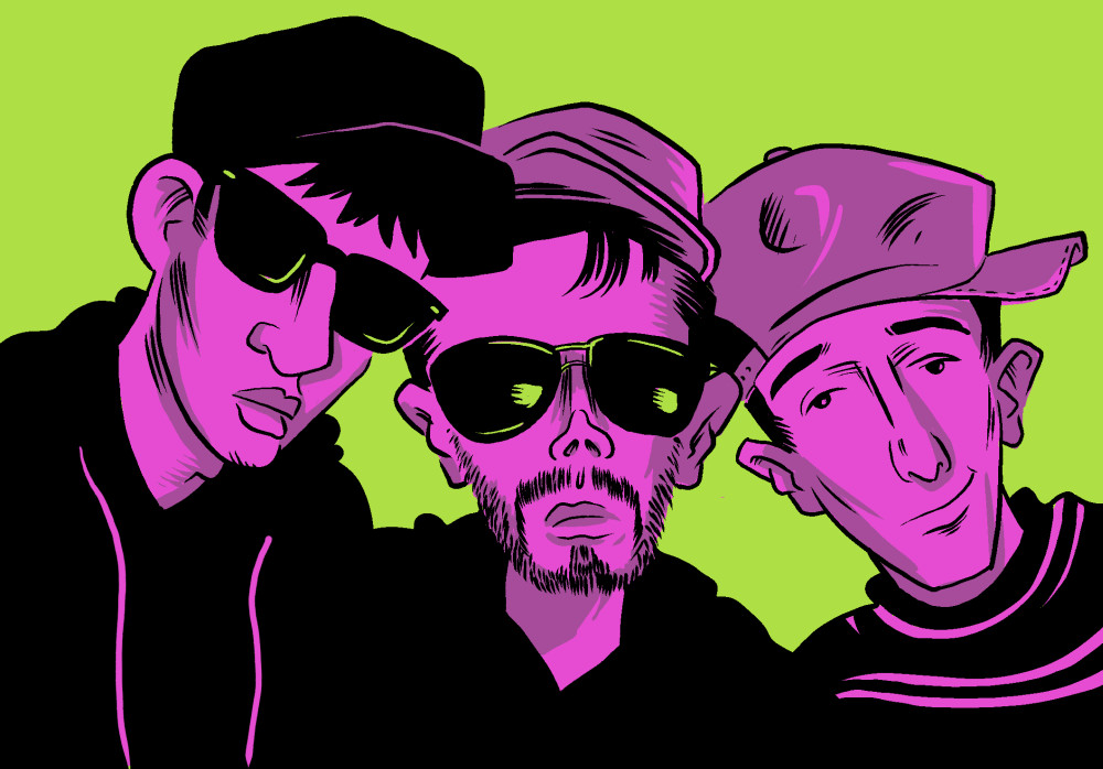 1000x698 alphabands wrap up weeks of music and musician drawings ben - Beastie Boys Drawing