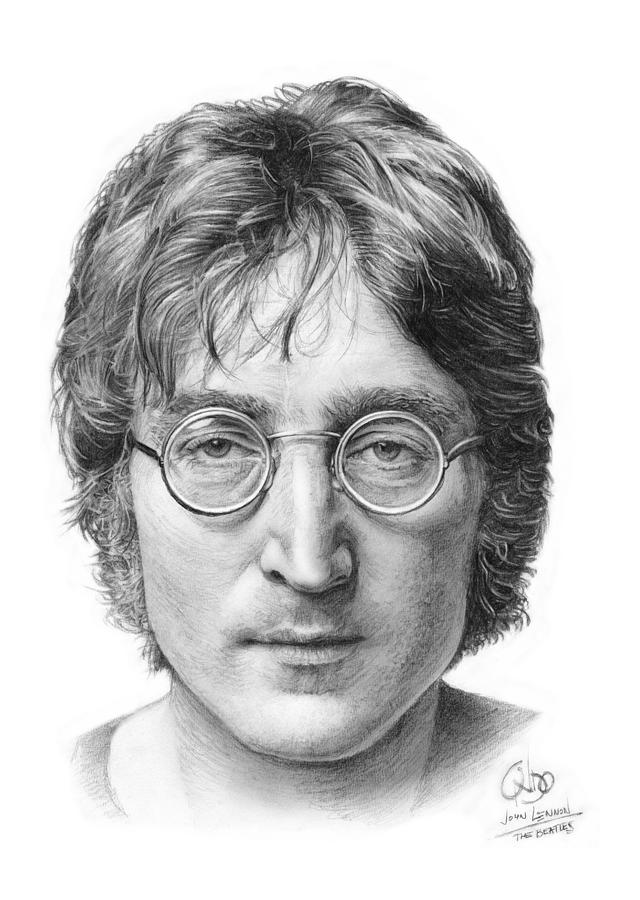 640x900 john lennon beatles drawing - Beatles Drawing