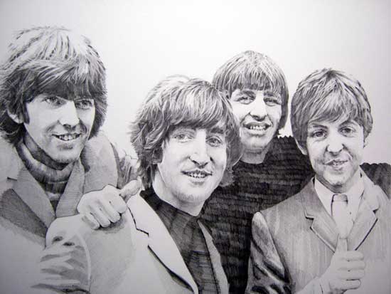 550x413 the beatles - Beatles Drawing