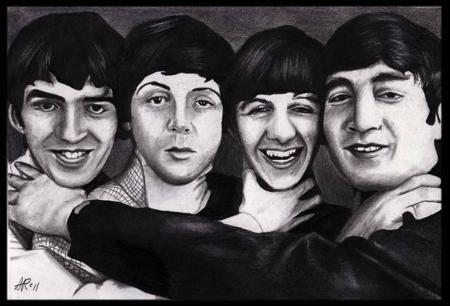 650x442 the beatles drawing - Beatles Drawing