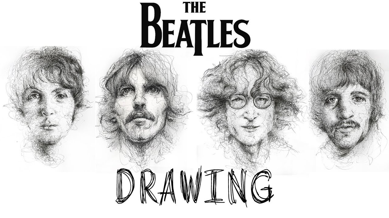 1280x720 the beatles scribble draw - Beatles Drawing