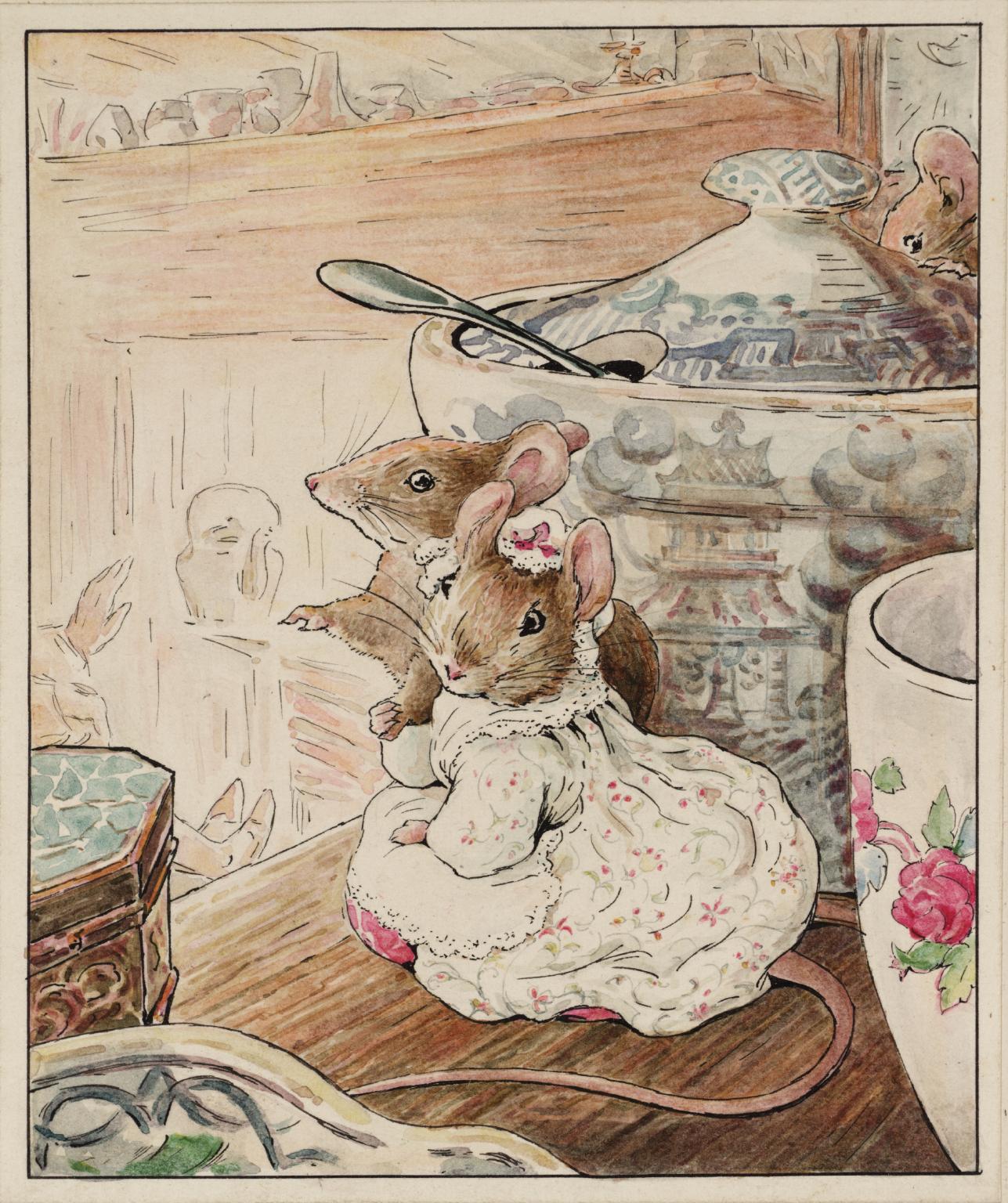 1287x1536 the mice listen to the tailor's lament', helen beatrix potter, c - Beatrix Potter Drawings