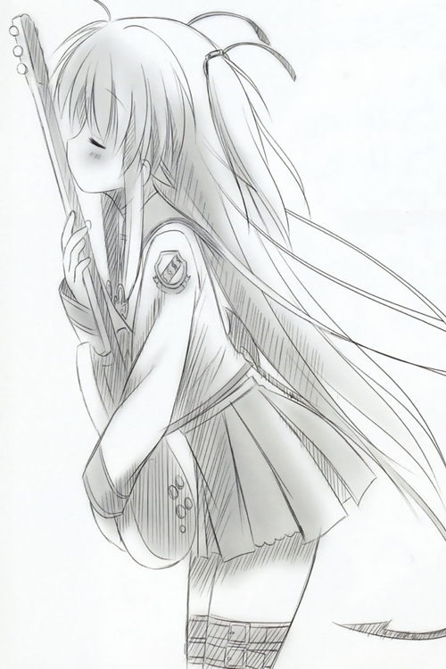 500x750 Image About Girl In Angel Beats! - Beats Drawing