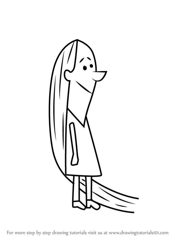 567x800 Learn How To Draw Repunzil From The Off Beats - Beats Drawing