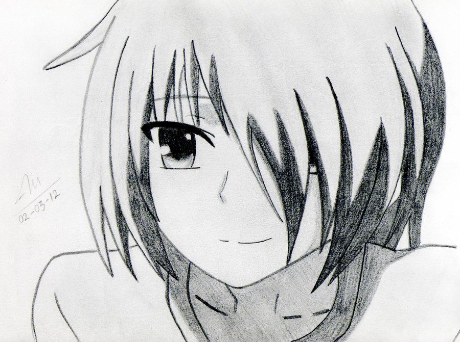 900x671 Easy Anime Drawings Anime Otonashi - Beats Drawing