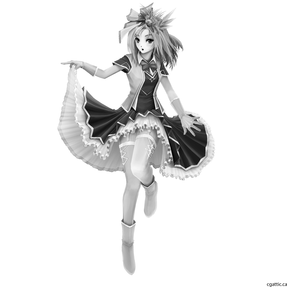 1000x1000 Beautiful Anime Girl Drawing In Steps With Photoshop - Beautiful Anime Girl Drawing