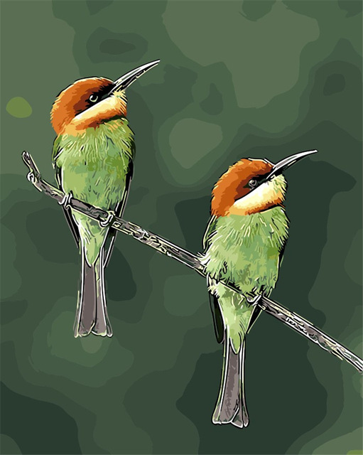 511x640 Beautiful Birds Singing Lark For Living Room Decoration Painting - Beautiful Birds Drawing