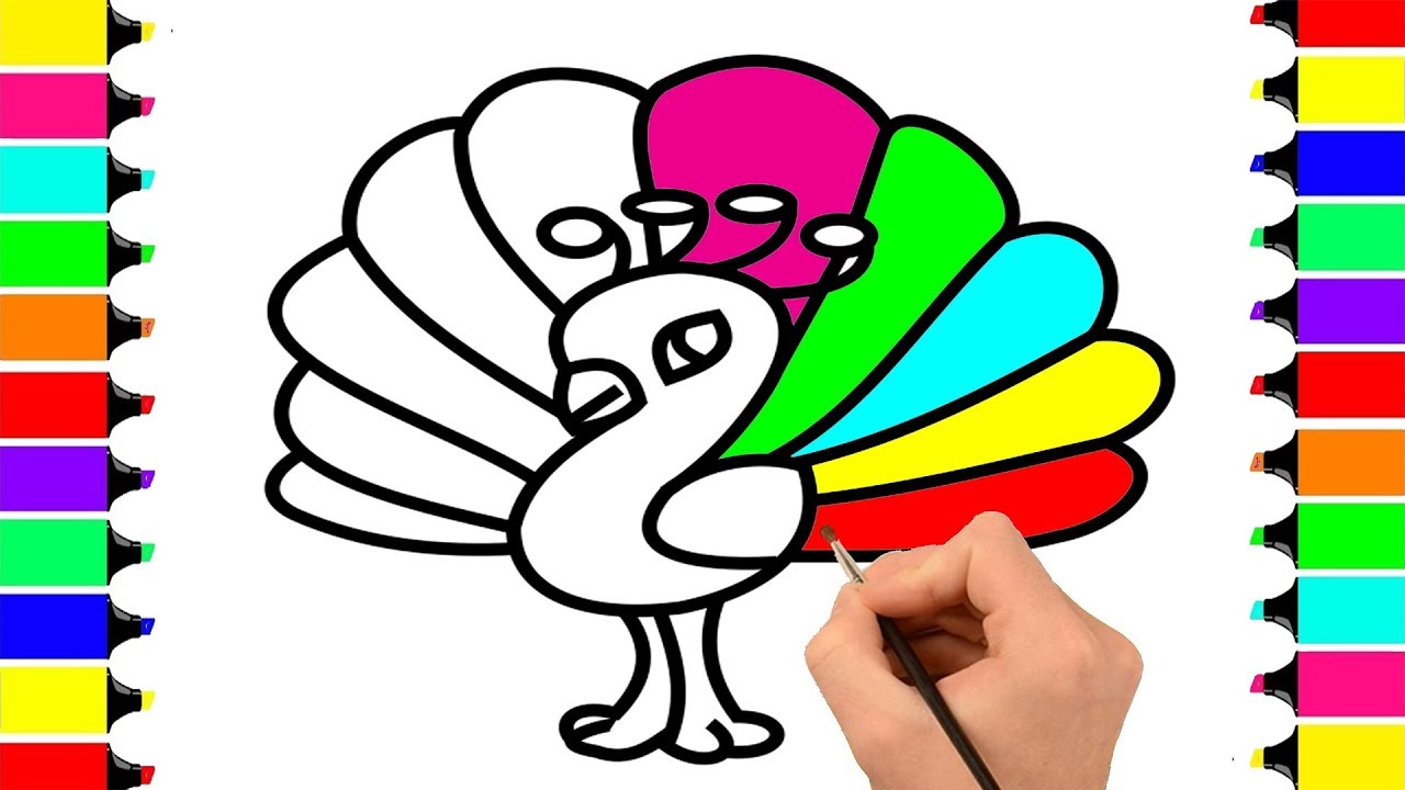 1280x720 Beautiful Birds Coloring Pages For Kids How To Draw Cute Bird - Beautiful Birds Drawing