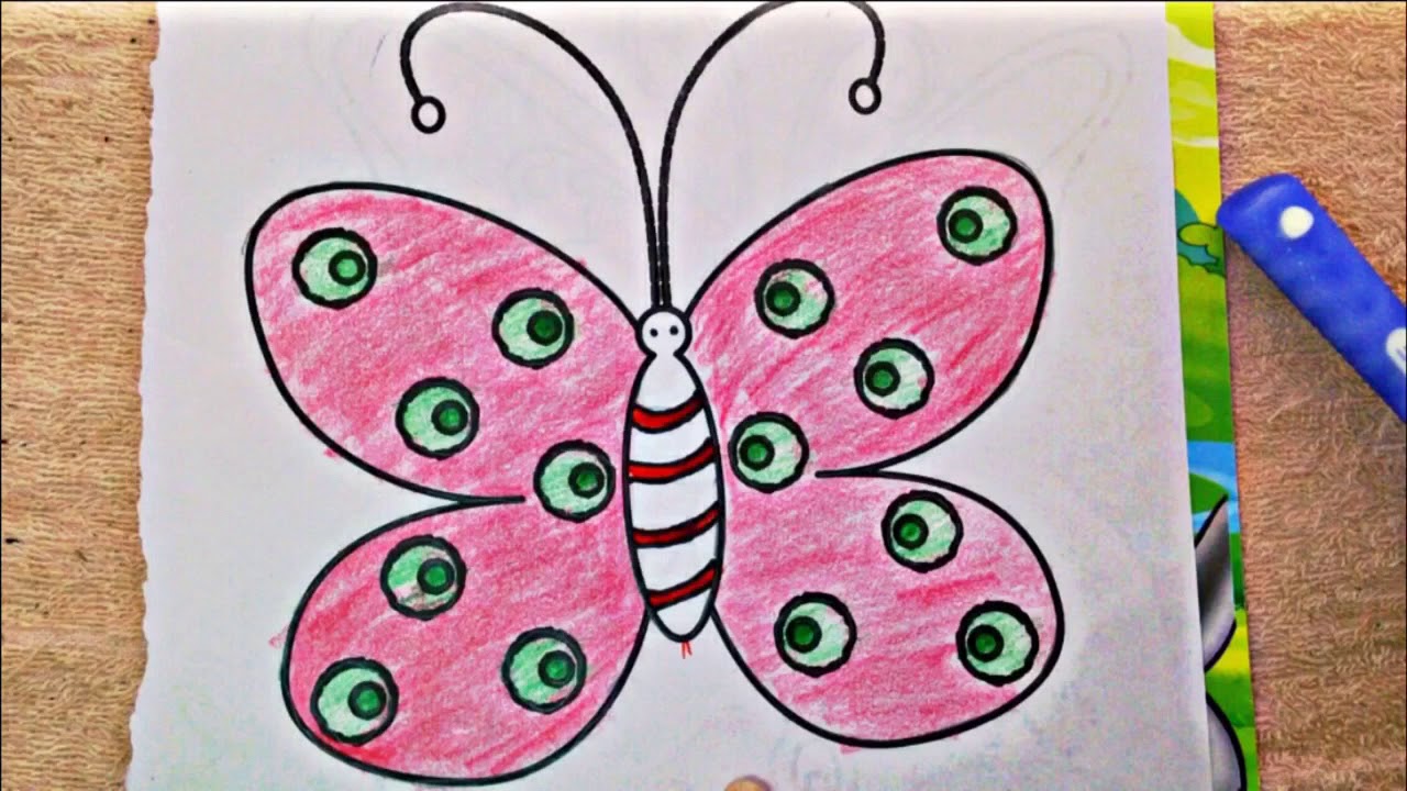 1280x720 butterfly how to draw a beautiful butterfly easy drawing step - Beautiful Butterfly Drawing
