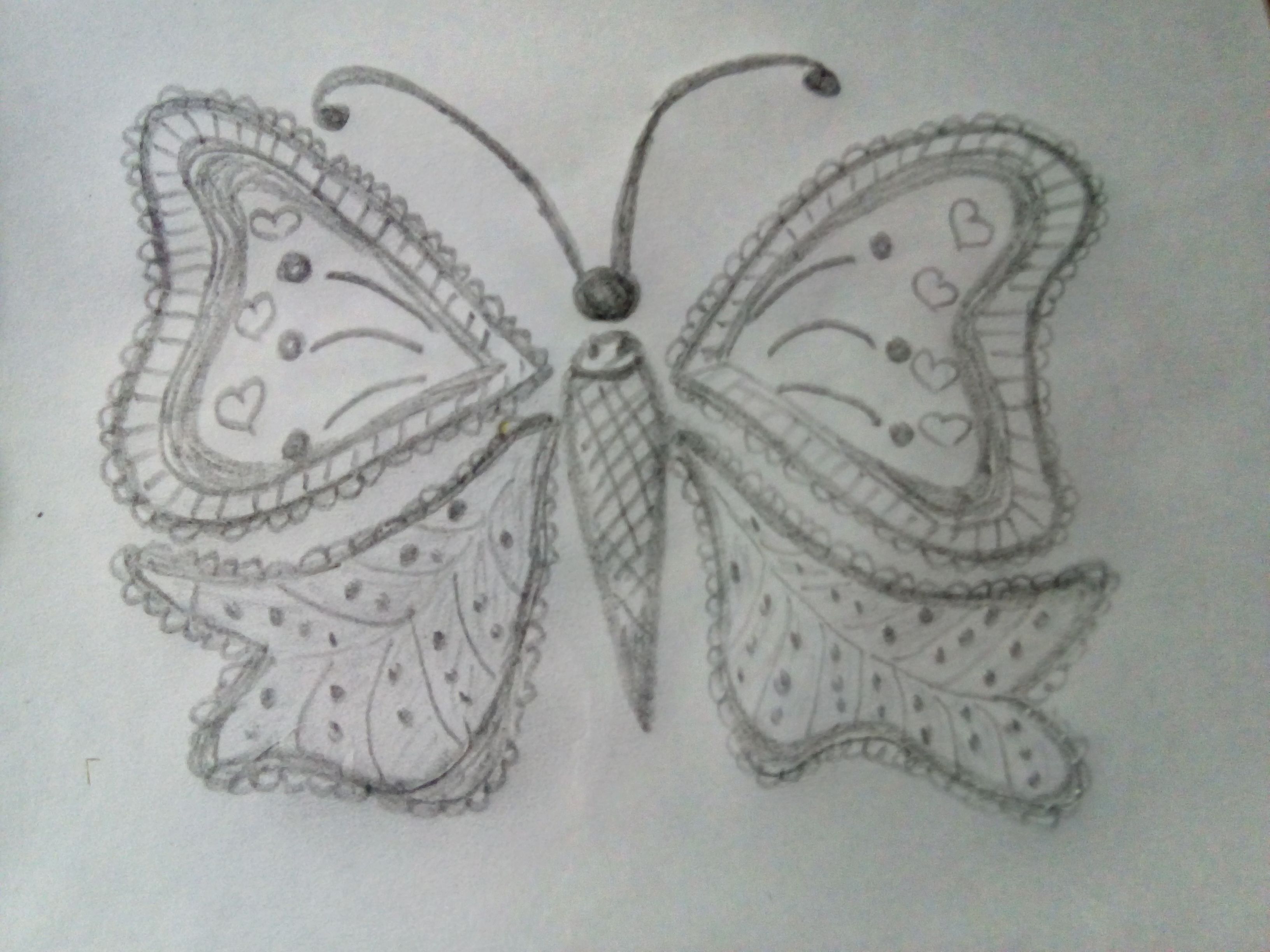 3264x2448 Own Art And Drawing Beautiful - Beautiful Butterfly Drawing