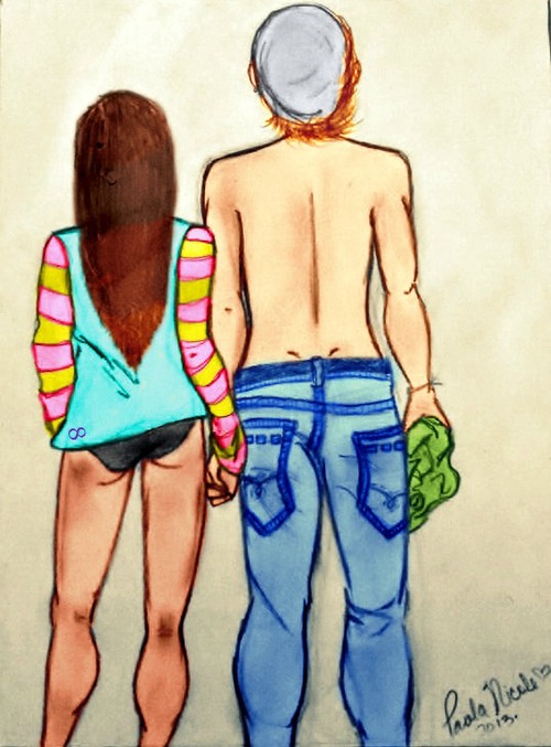 500x677 Cute Couple Drawing Discovered - Beautiful Couple Drawing