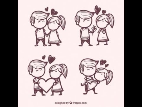 480x360 Valentine Day Drawing - Beautiful Couple Drawing