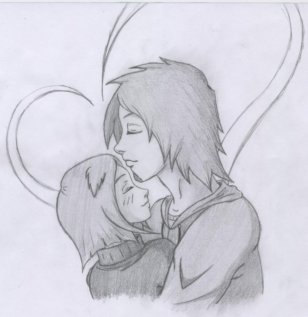997x1024 Beautiful Pencil Sketches Of Love - Beautiful Couple Drawing
