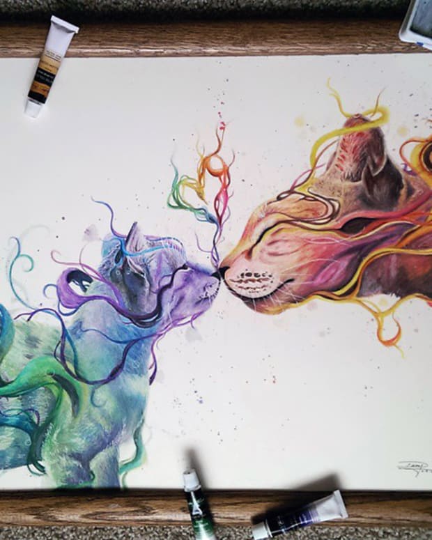 620x775 Artist Uses Autumn Leaves As A Canvases For Beautiful Landscape - Beautiful Drawing Art