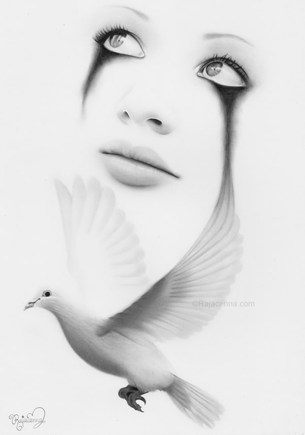 600x856 Beautiful Drawings From Year Old Artist Rajacenna World Of Arts - Beautiful Drawing Images