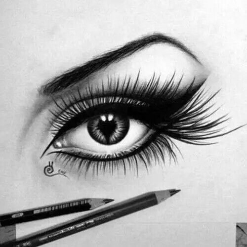 500x500 Beautiful Eye Drawing Art In Cool Art Drawings - Beautiful Eyes Drawing
