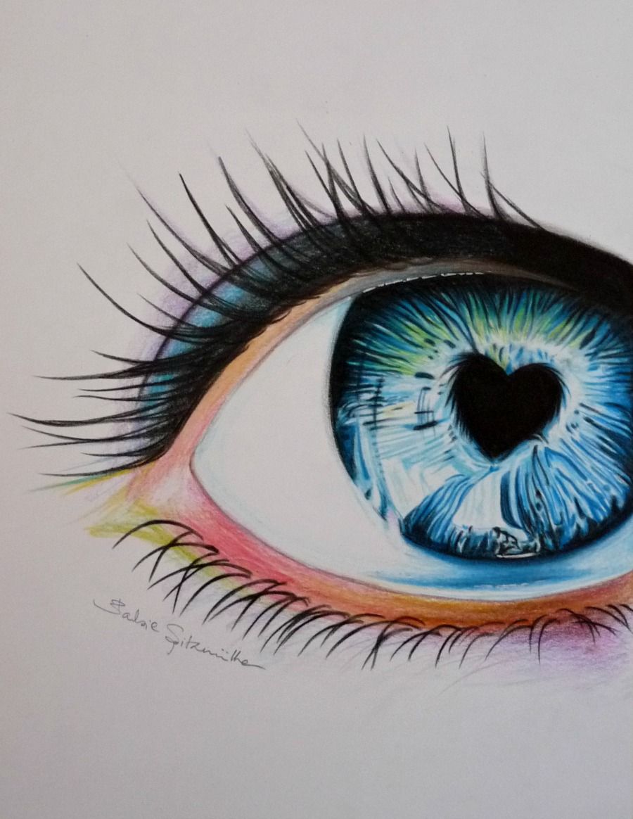 900x1164 Colored Pencil Eye Drawing - Beautiful Eyes Drawing