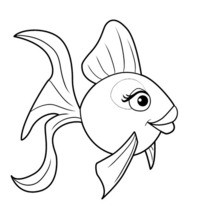 220x220 Beautiful Colored Fish Coloring Pages - Beautiful Fish Drawing