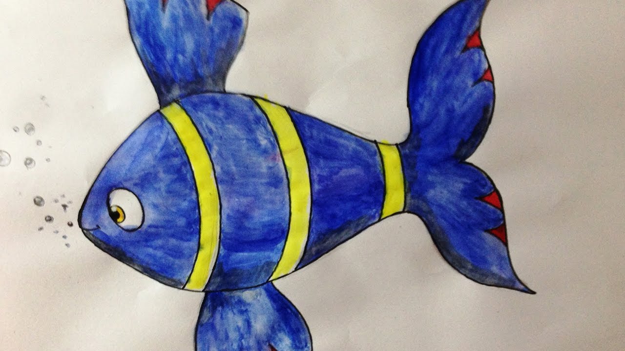 1280x720 Beautiful Fish Easy Drawing For Kids - Beautiful Fish Drawing